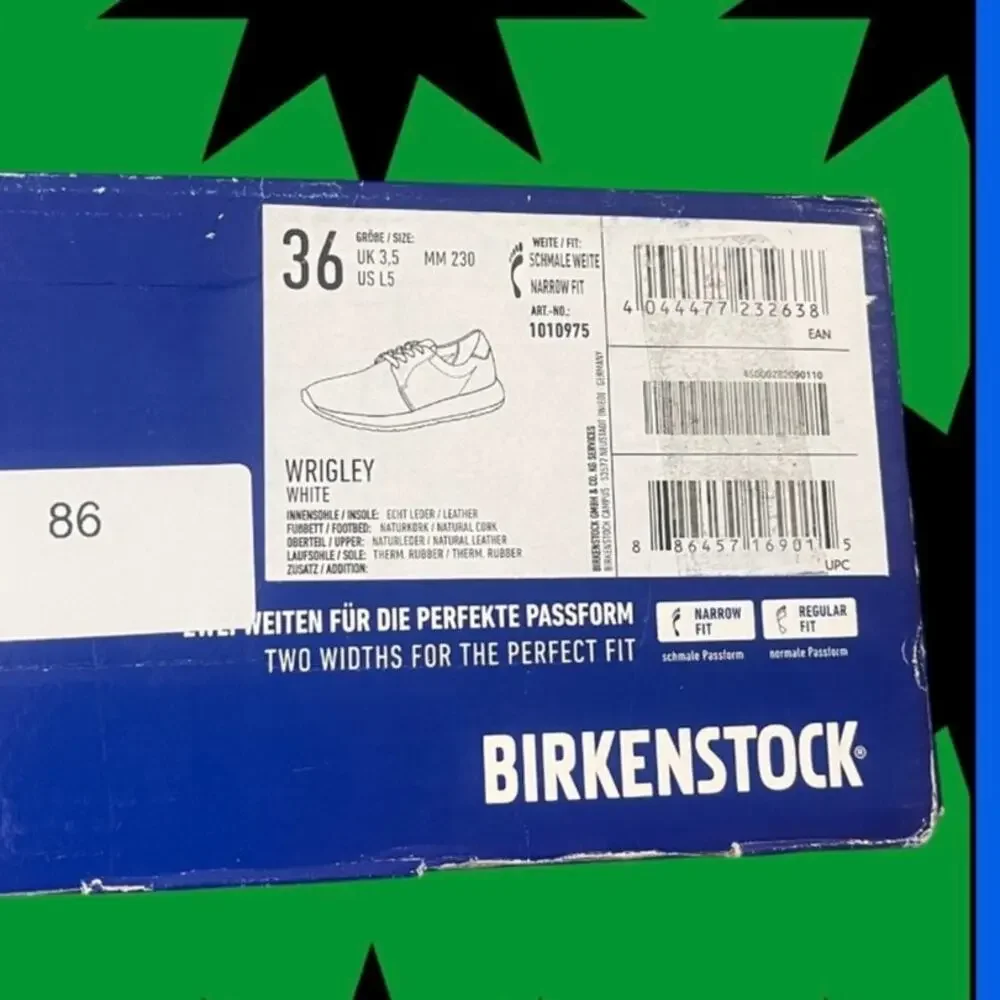 Birkenstock Wrigley White Leather Womens Sneakers Sz EU 36N=US W 5